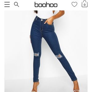 BRAND NEW Dark high waisted skinny jeans